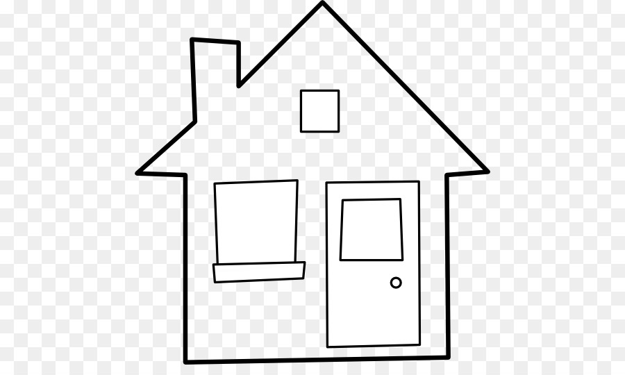 House Outline Coloring book Clip art - Free House Clipart png download - 512*525 - Free Transparent House png Download.