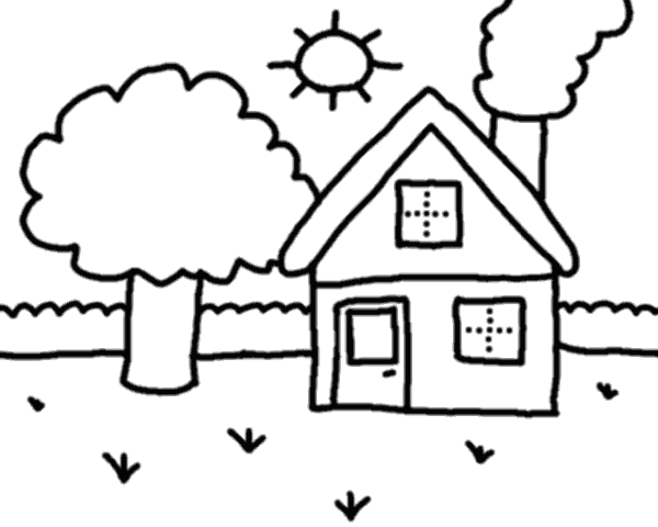 The Outline Clip art - Outline Of House png download - 600*480 - Free ...