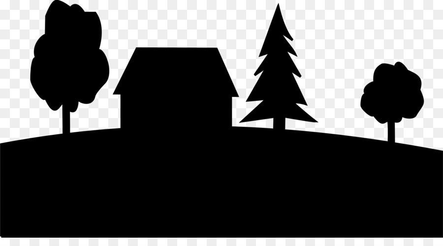 English country house Real Estate Clip art - landscape silhouette png download - 2400*1288 - Free Transparent House png Download.