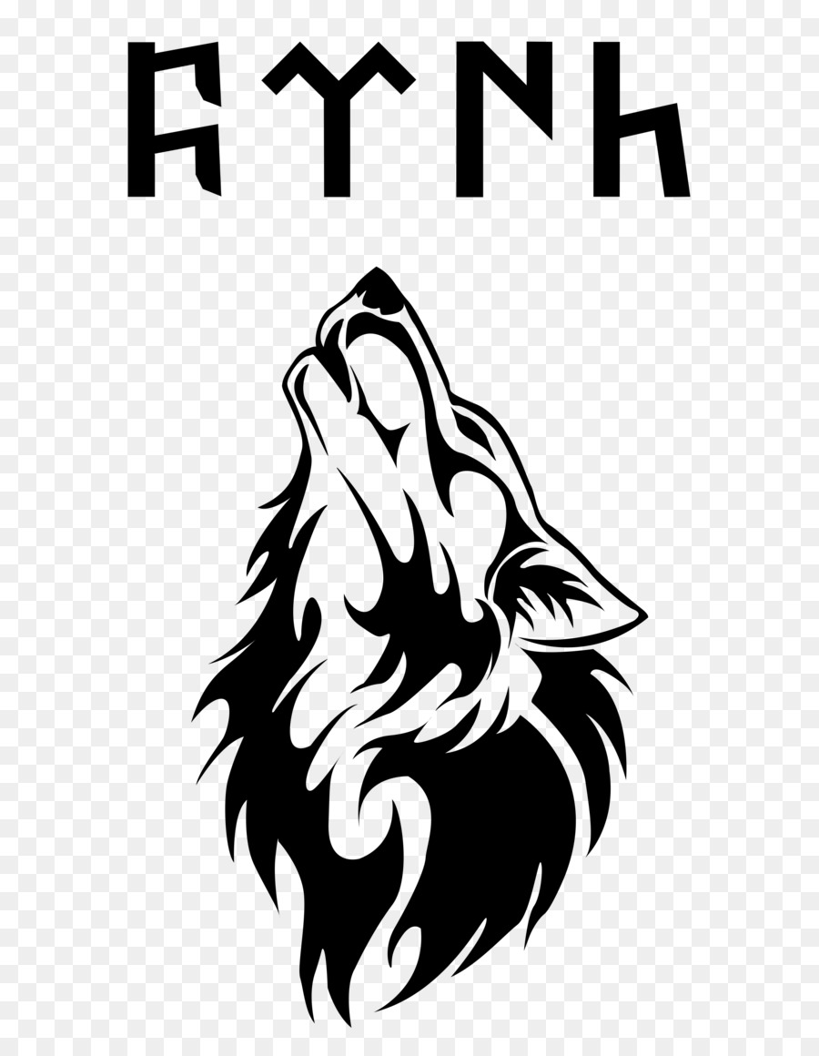 Tattoo Flash Drawing Gray wolf - black wolf png download - 3600*4580 - Free Transparent Tattoo png Download.