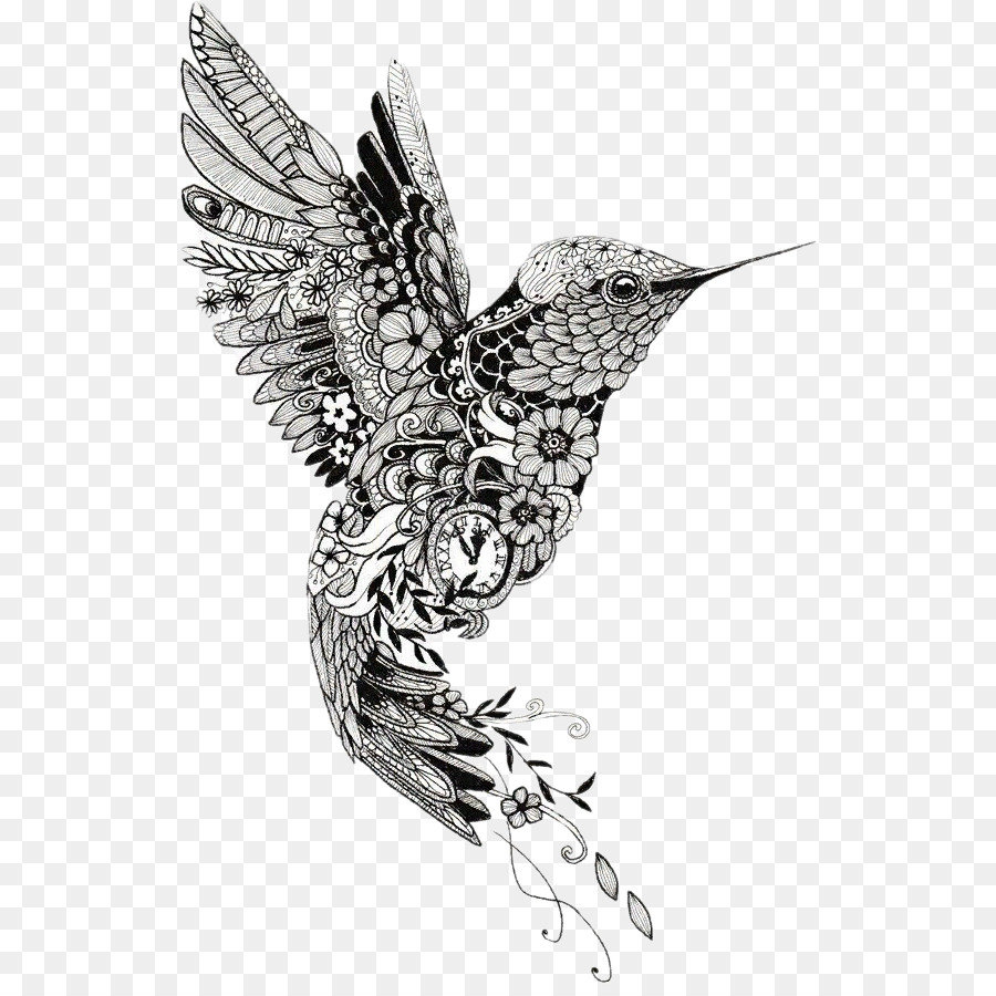 Hummingbird Mehndi Tattoo Mandala Henna - Bird png download - 577*890 - Free Transparent Hummingbird png Download.