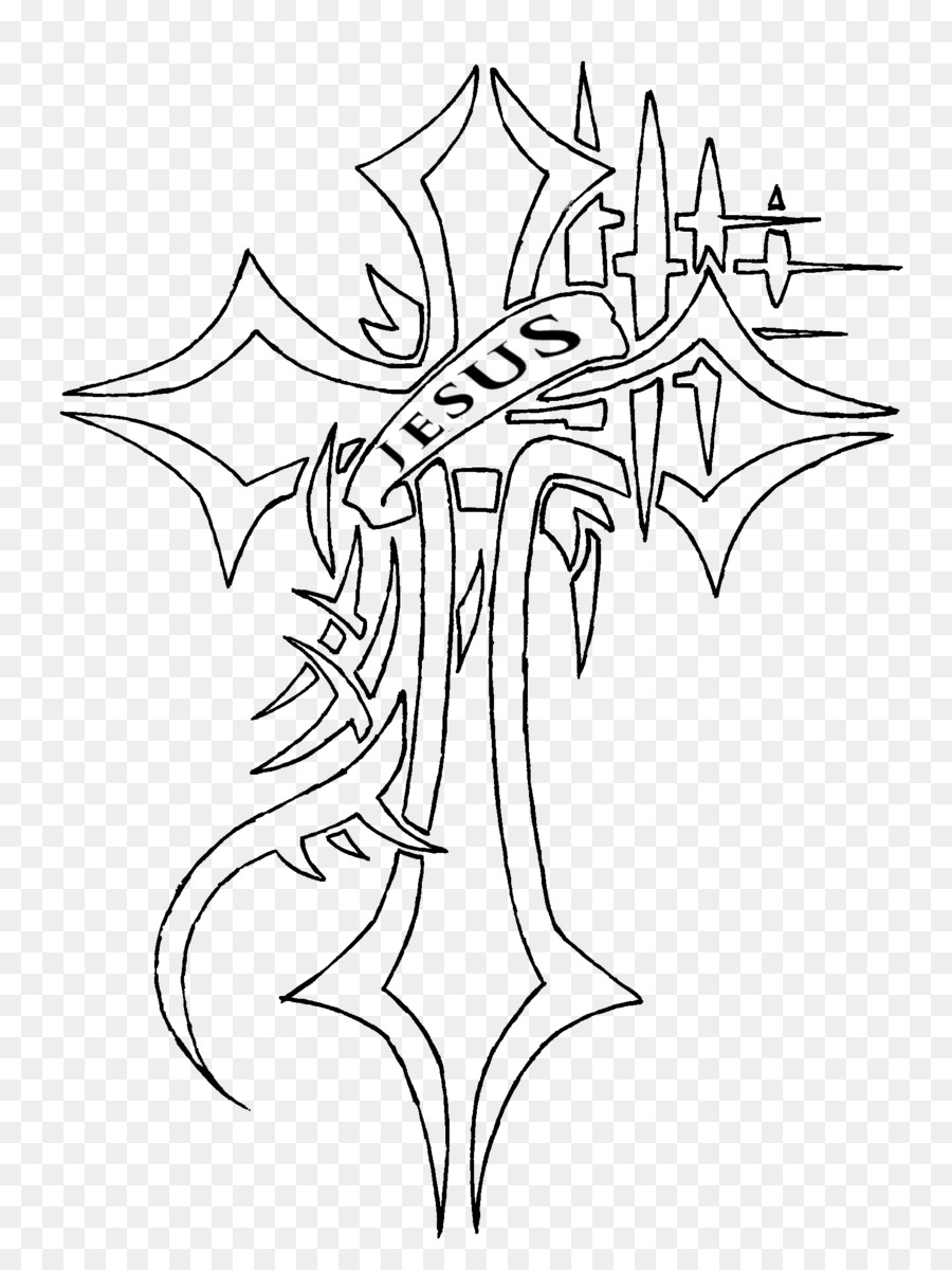 Tattoo Christian cross Drawing Clip art - christian cross png download - 1665*2209 - Free Transparent Tattoo png Download.