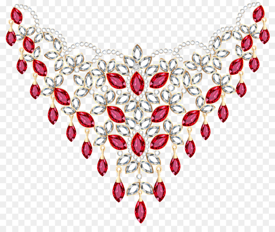 Earring Necklace Diamond Ruby Jewellery - Ruby Cliparts png download - 5092*4216 - Free Transparent Earring png Download.