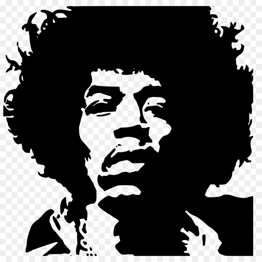 Jimi Hendrix Musician Drawing - BlackAndWhite png download - 2400*2400 - Free Transparent  png Download.