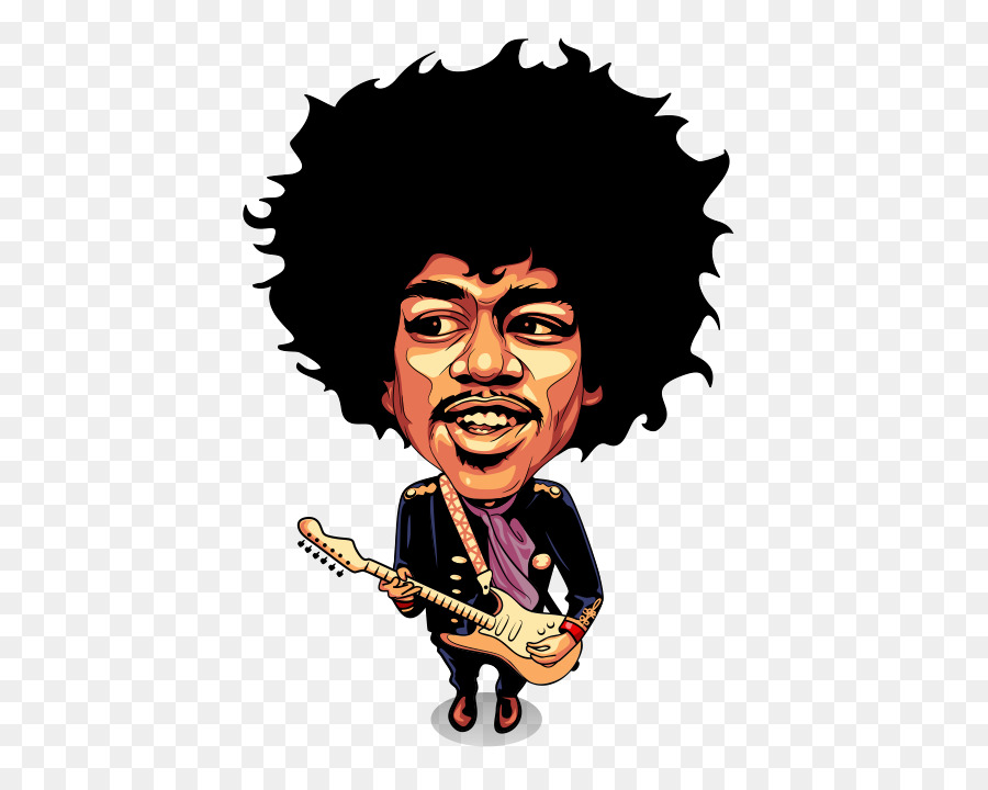 Jimi Hendrix Caricature Cartoon Drawing - caricature png download - 500*707 - Free Transparent Jimi Hendrix png Download.
