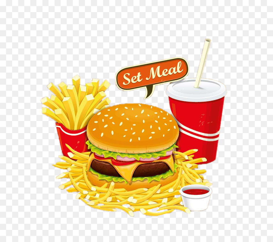 Hamburger Fast food Junk food Breakfast Clip art - Cartoon burger set png download - 660*800 - Free Transparent Fast Food png Download.