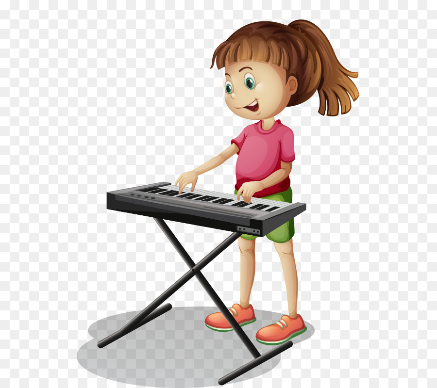 Piano Cartoon Stock photography Illustration - Cute cartoon children play the keyboard png download - 800*800 - Free Transparent  png Download.