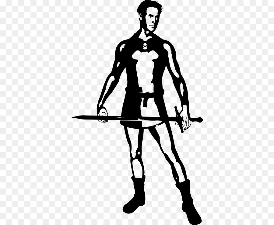 Knight Middle Ages Crusades Clip art - Knight silhouette png download - 434*740 - Free Transparent Knight png Download.