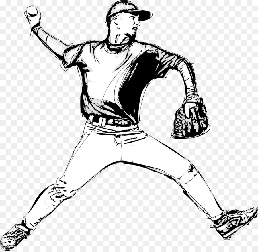 Mural Baseball Wall decal Illustration - Baseball vector characters png download - 920*895 - Free Transparent Mural png Download.