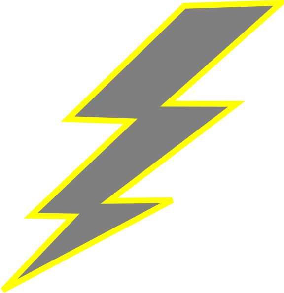 blue and yellow lightning bolt
