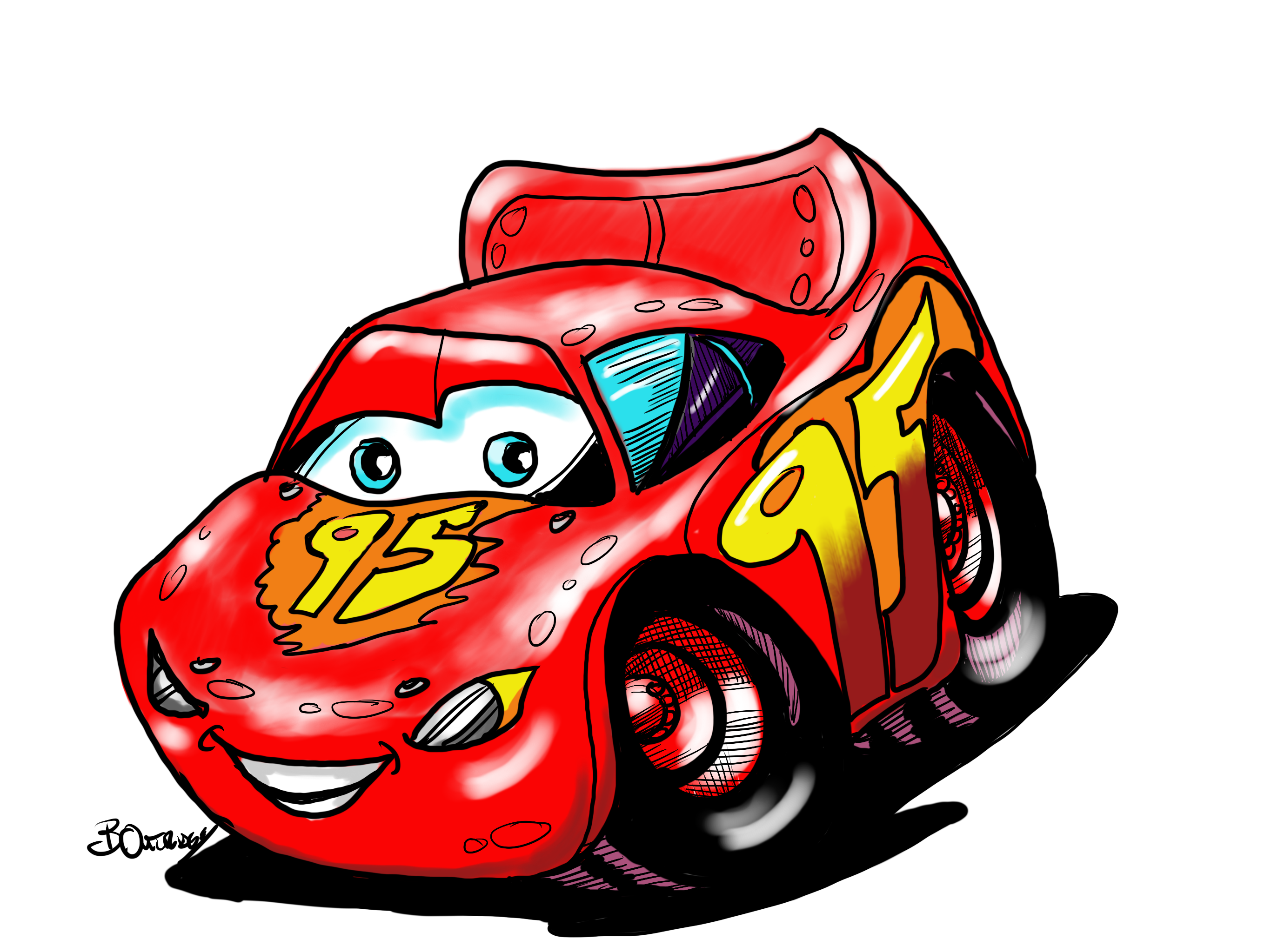 Cars 3 Lightning McQueen Just A Leader - Coloring Pages For Children With  Color & Kids - video Dailymotion