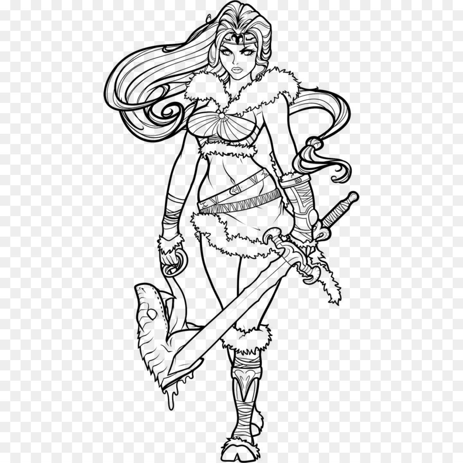 Coloring book Police officer Warrior Woman - Lineart png download - 900*900 - Free Transparent Coloring Book png Download.