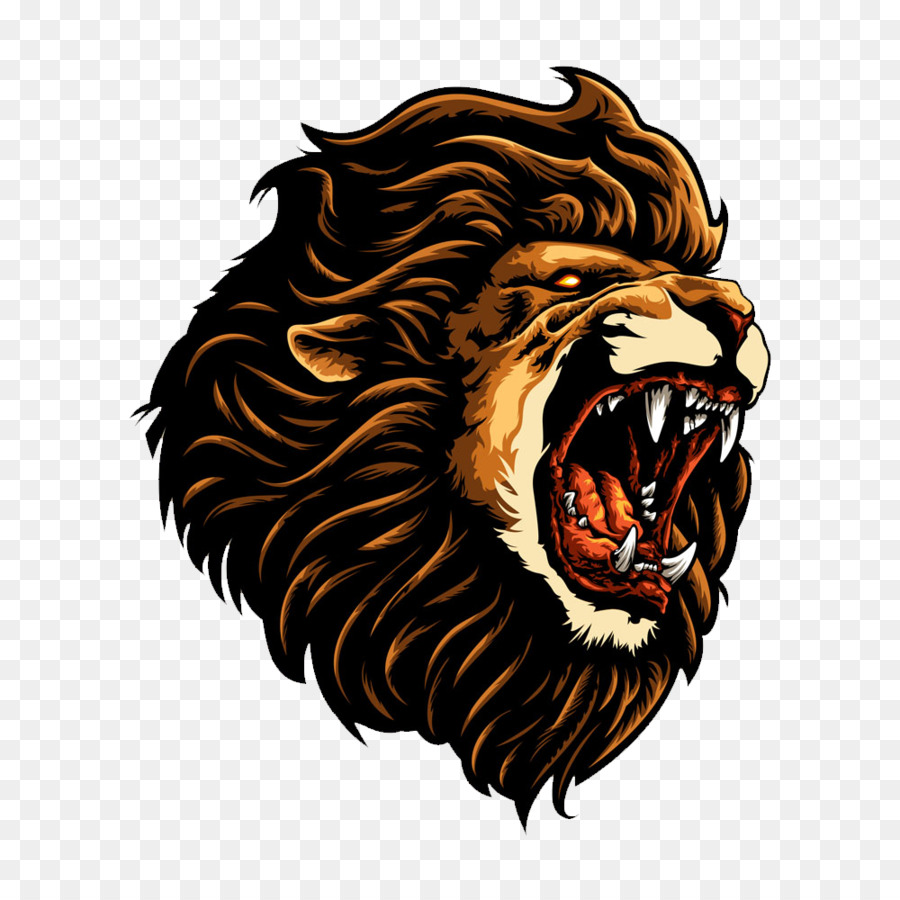 Lion Drawing Clip art - Ferocious lion head side png download - 1000*1000 - Free Transparent Lionhead Rabbit png Download.