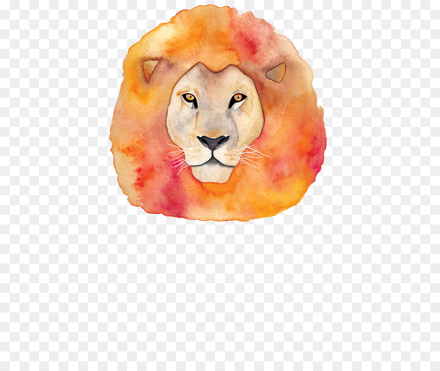 Lion Watercolor painting - lion png download - 500*750 - Free Transparent Lion png Download.