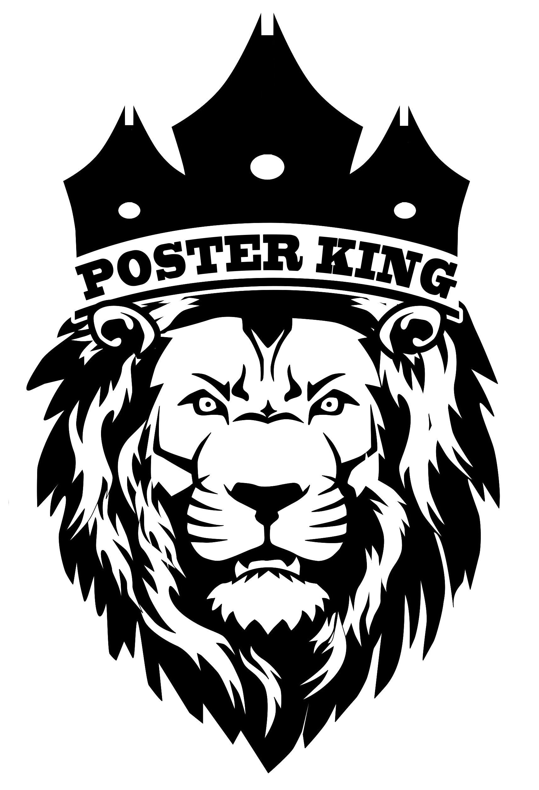 Lion monochrome graphics Royalty Free Stock SVG Vector