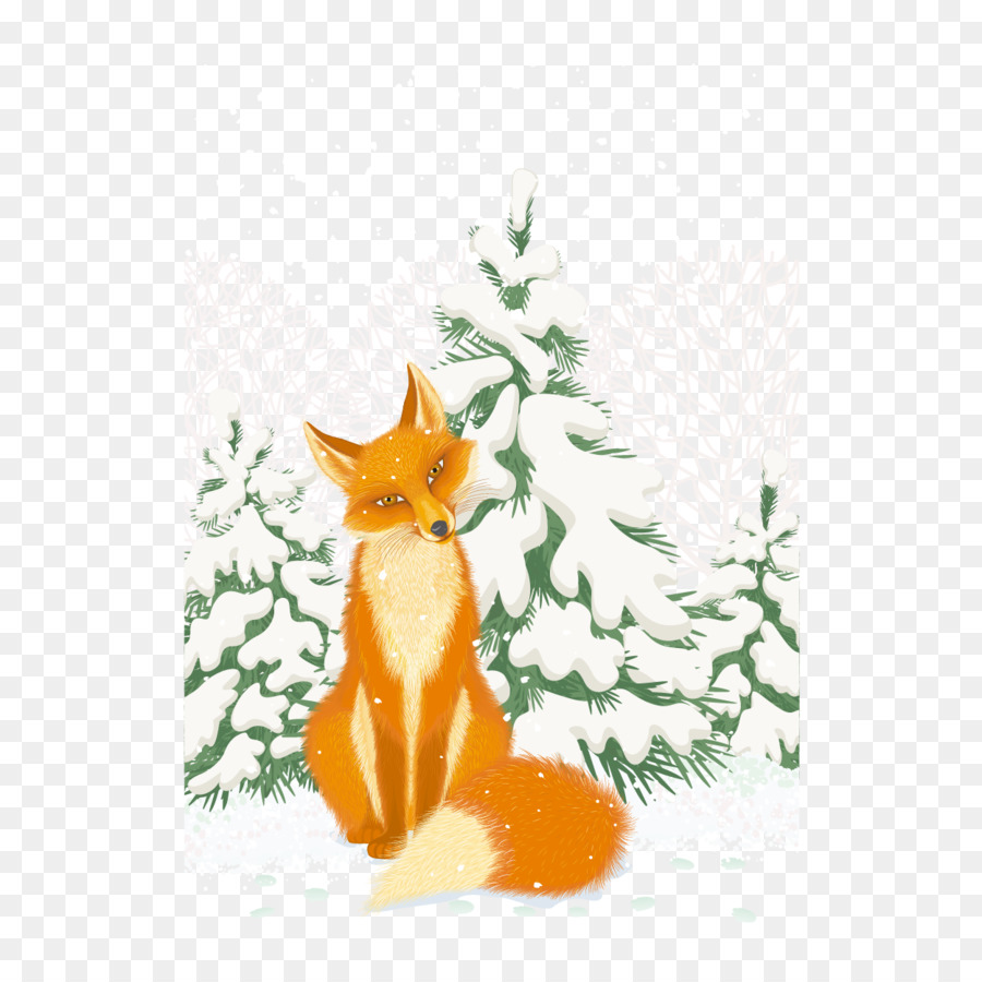 Red fox Arctic fox Illustration - Vector snow little fox png download - 1250*1250 - Free Transparent RED Fox png Download.