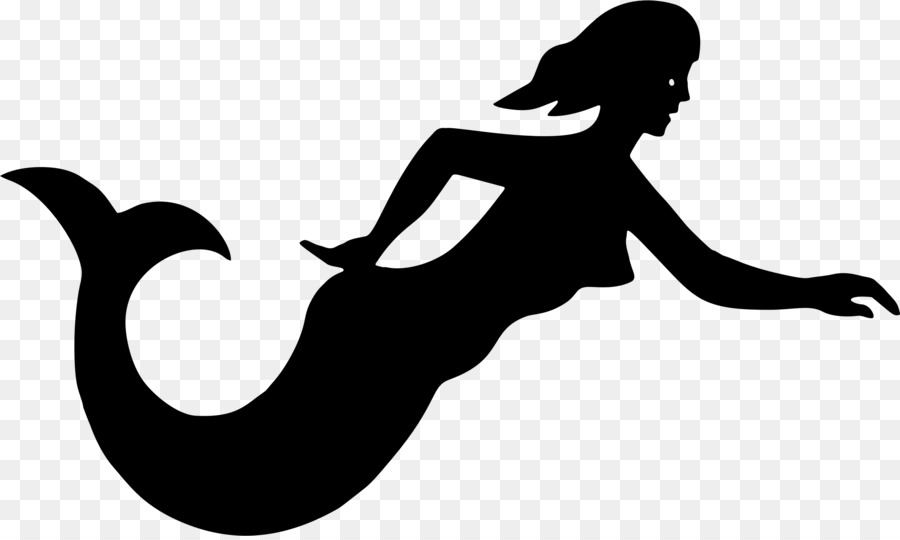 Ariel Silhouette Stencil The Little Mermaid - silhouette png download ...