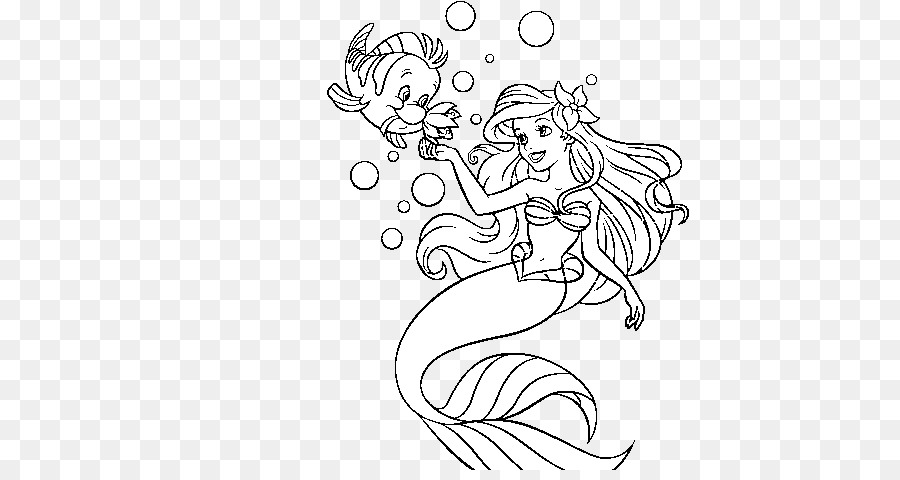 Ariel Sebastian Coloring book The Little Mermaid King Triton - Flounder png download - 600*470 - Free Transparent  png Download.