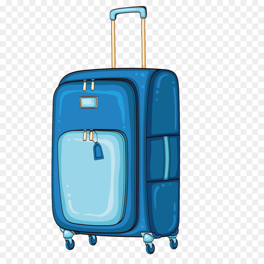 Hand luggage Train Baggage Travel - Blue luggage png download - 1500*1500 - Free Transparent Hand Luggage png Download.