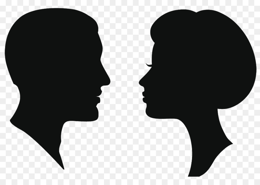 Silhouette Female Man Clip art - Man Woman Head Silhouette png download - 1424*1000 - Free Transparent Silhouette png Download.