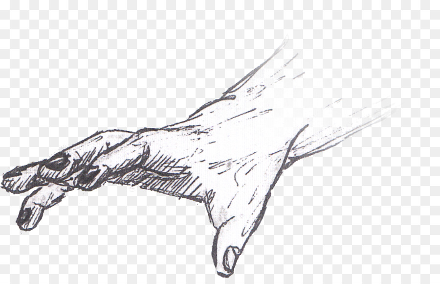 hand reaching down drawing
