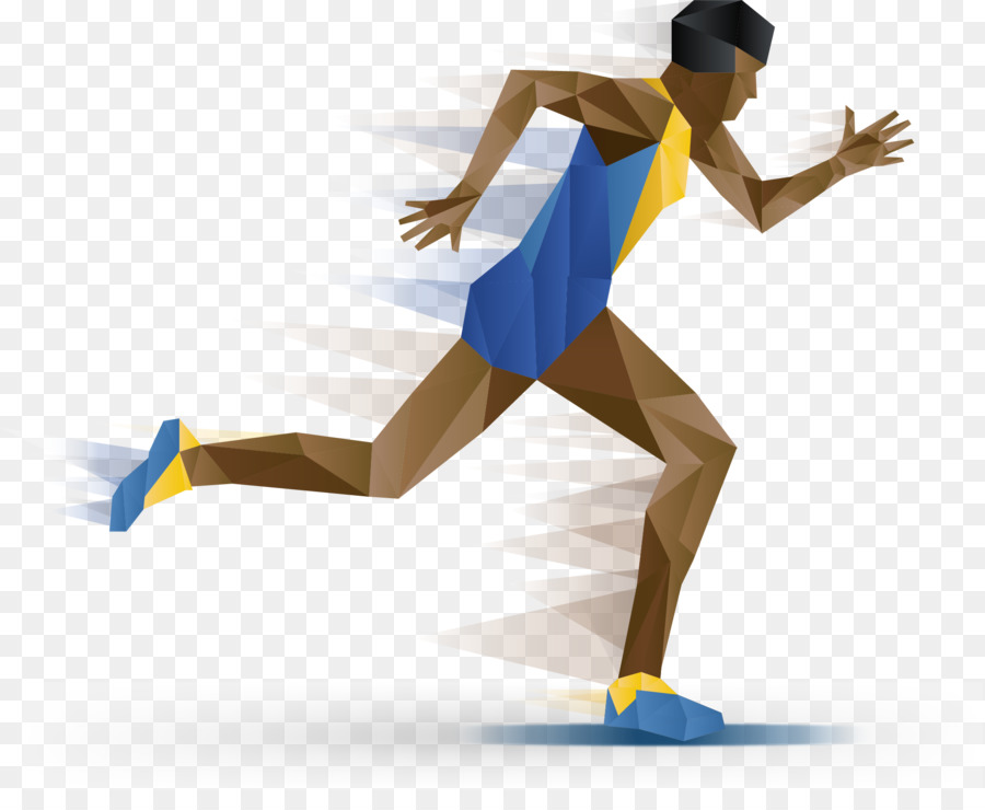 Athlete Sport Euclidean vector Silhouette - Geometric puzzle running man png download - 1955*1569 - Free Transparent  png Download.
