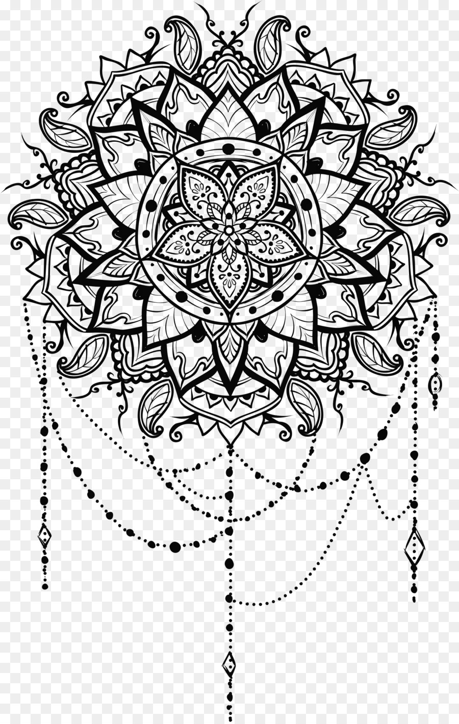 Mandala Drawing Line art Coloring book Illustration - ramadhan flower png mandala png download - 1405*2211 - Free Transparent Mandala png Download.