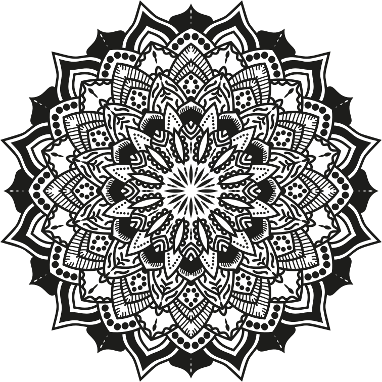 Mandala Vector graphics Poster Illustration - monochrome png download ...