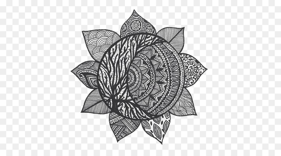 Mandala Tattoo Drawing Henna Mehndi - henna png download - 500*500 - Free Transparent Mandala png Download.