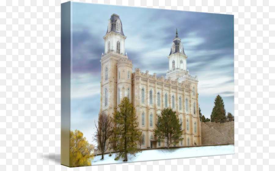 Manti Utah Temple Cathedral Middle Ages Gallery wrap - temple png download - 650*554 - Free Transparent Manti Utah Temple png Download.