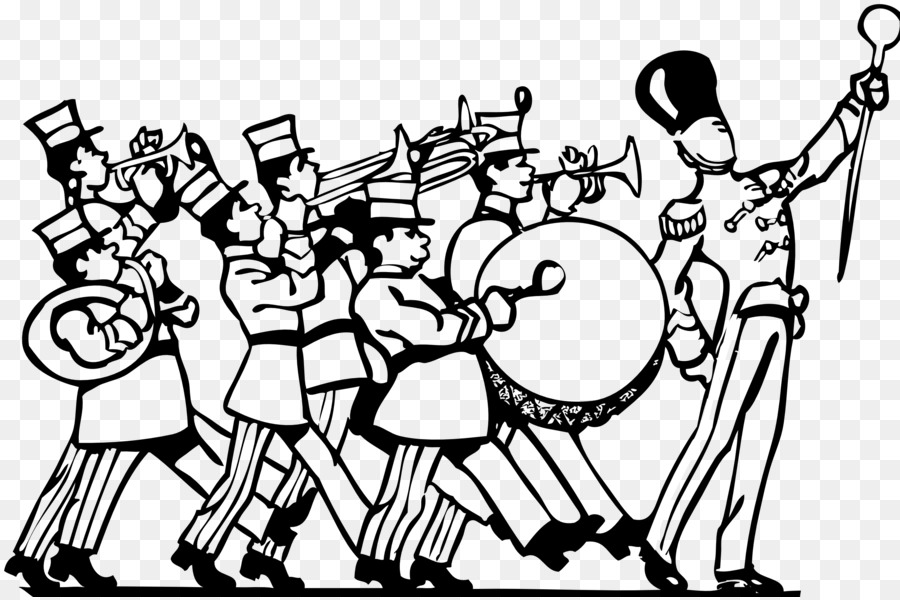 marching band silhouette clip art