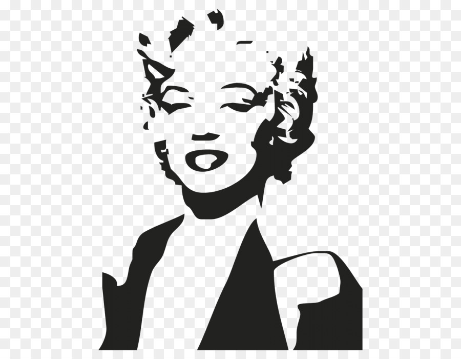 Wall decal Stencil Silhouette Art - marilyn vector png download - 800* ...