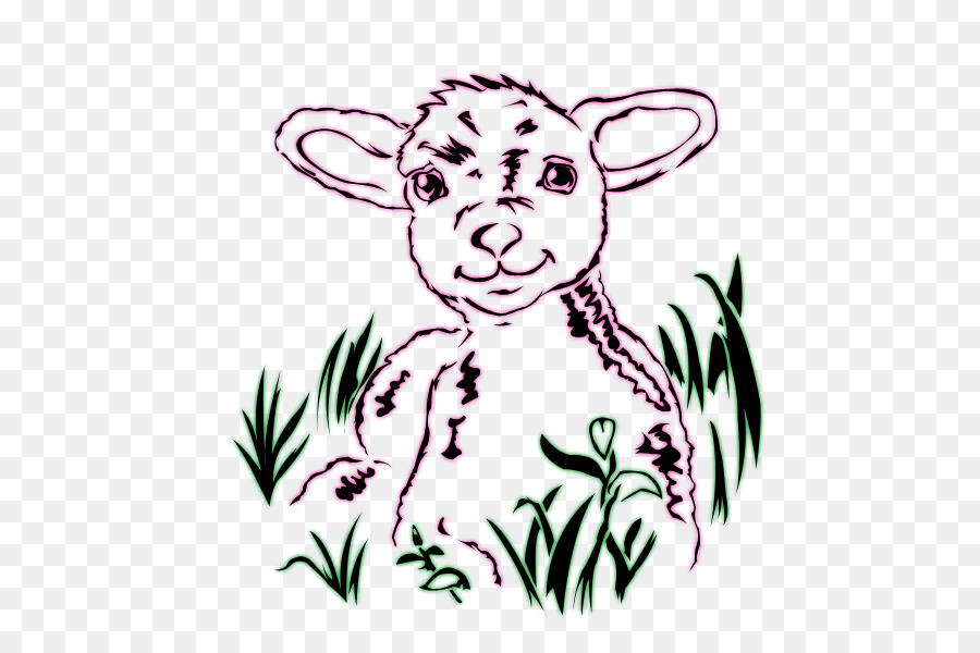 Sheep Drawing Line art - Lamb png download - 513*600 - Free Transparent Sheep png Download.