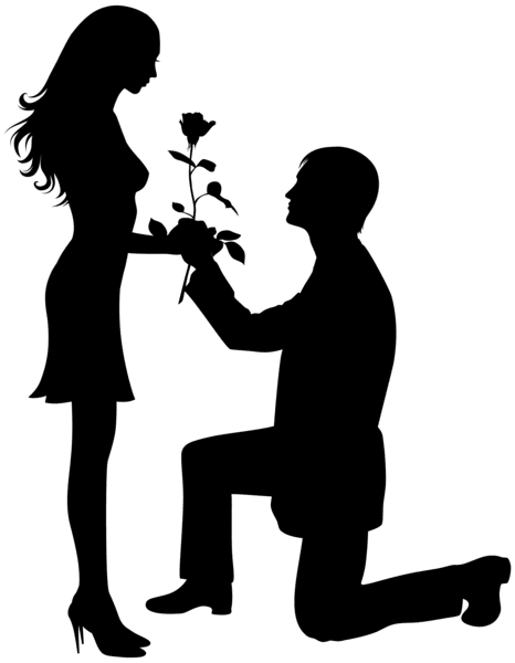 Marriage proposal Silhouette Clip art - Silhouette png download - 466* ...