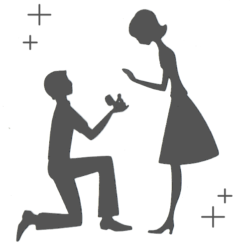 Marriage proposal Silhouette Engagement Clip art - Silhouette png ...