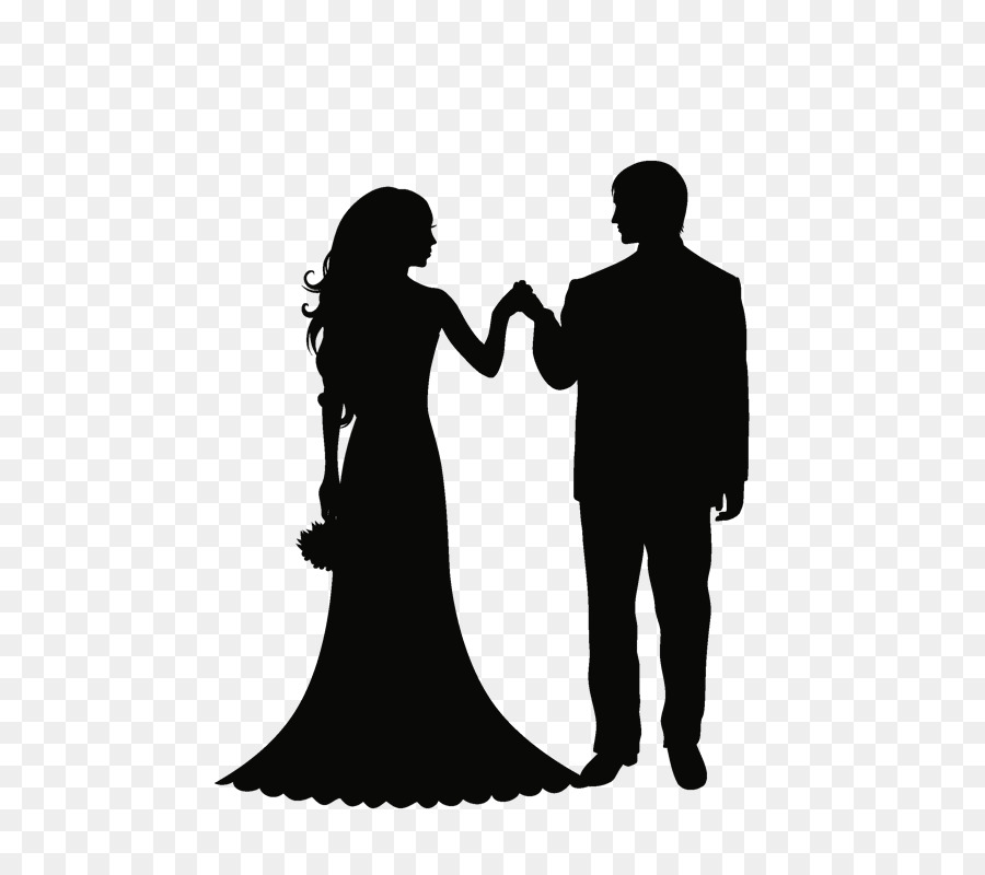 Wedding invitation Bridegroom Marriage Clip art - Silhouette png download - 600*800 - Free Transparent Wedding Invitation png Download.