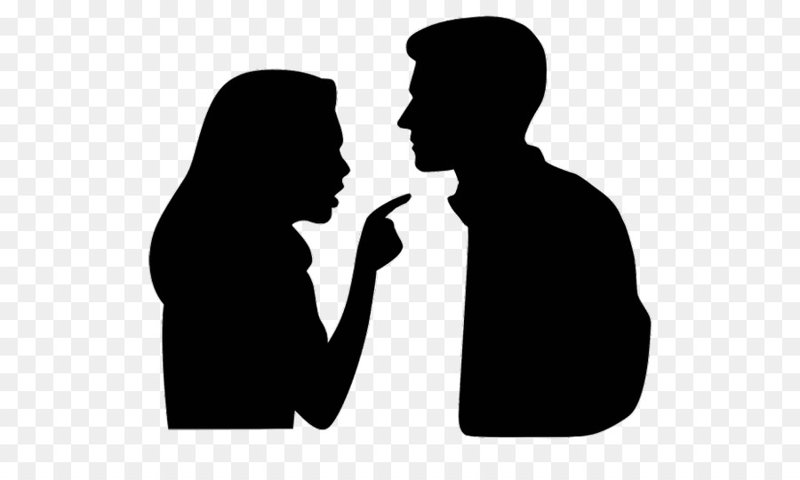 Vector graphics Silhouette Image Argument Marriage - Silhouette png download - 640*523 - Free Transparent Silhouette png Download.