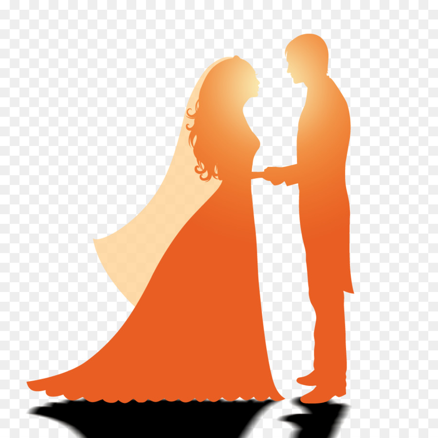 Wedding Marriage Silhouette - New hand on the silhouette png download - 1000*1000 - Free Transparent Wedding png Download.