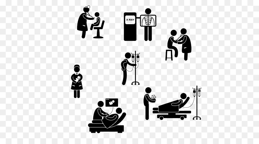 Pictogram Medicine Hospital Physician Clinic - A busy silhouette of a doctor png download - 500*500 - Free Transparent Pictogram png Download.
