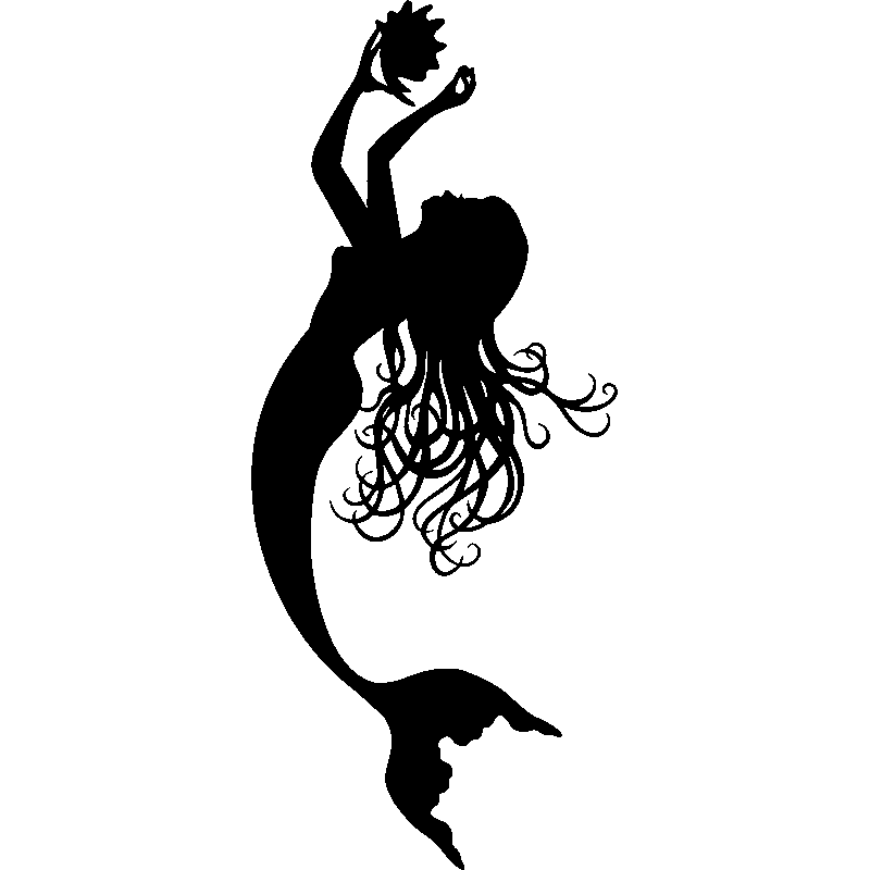 Sticker Wall Decal Vinyl Group Clip Art Mermaid Tail Silhouette Png Download 800 800 Free