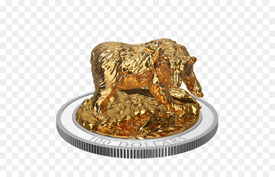 Canada Grizzly bear Silver coin - luxury three-dimensional gold frame png download - 570*570 - Free Transparent Canada png Download.