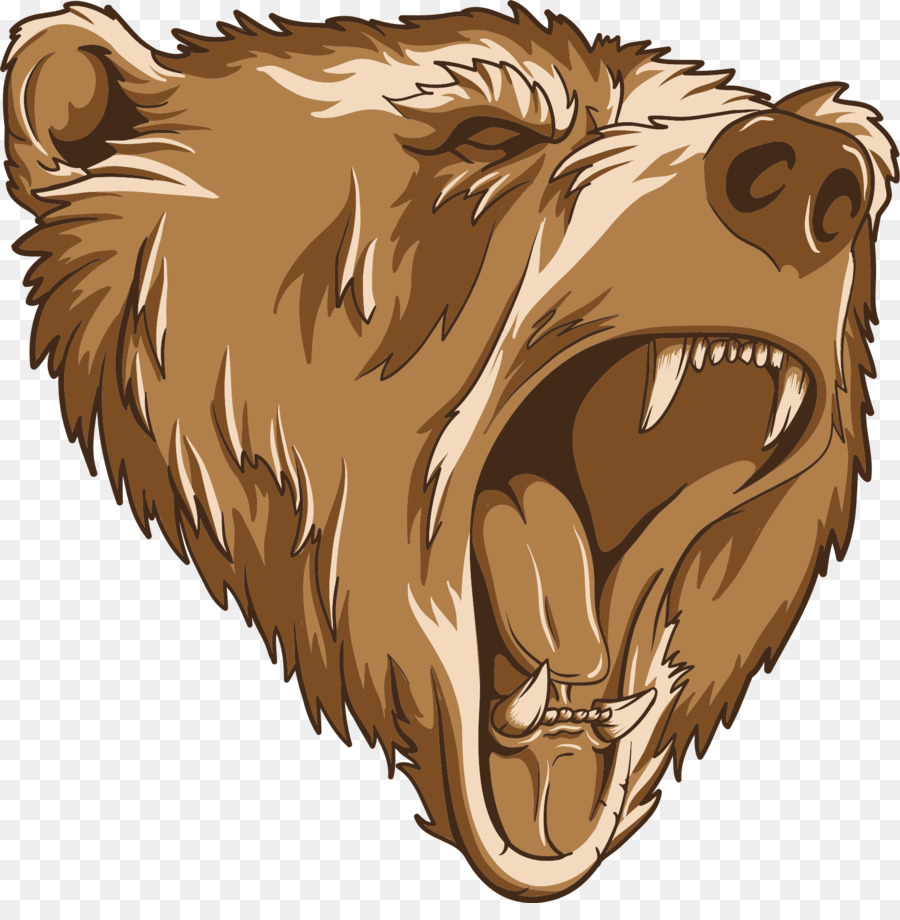 Grizzly bear Growling Clip art - bear png download - 1768*1773 - Free Transparent Bear png Download.