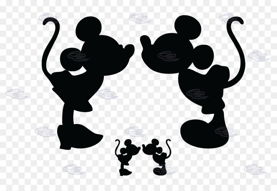 Mickey Mouse Minnie Mouse Epic Mickey Silhouette The Walt Disney Company - lovely couple png download - 1013*697 - Free Transparent Mickey Mouse png Download.
