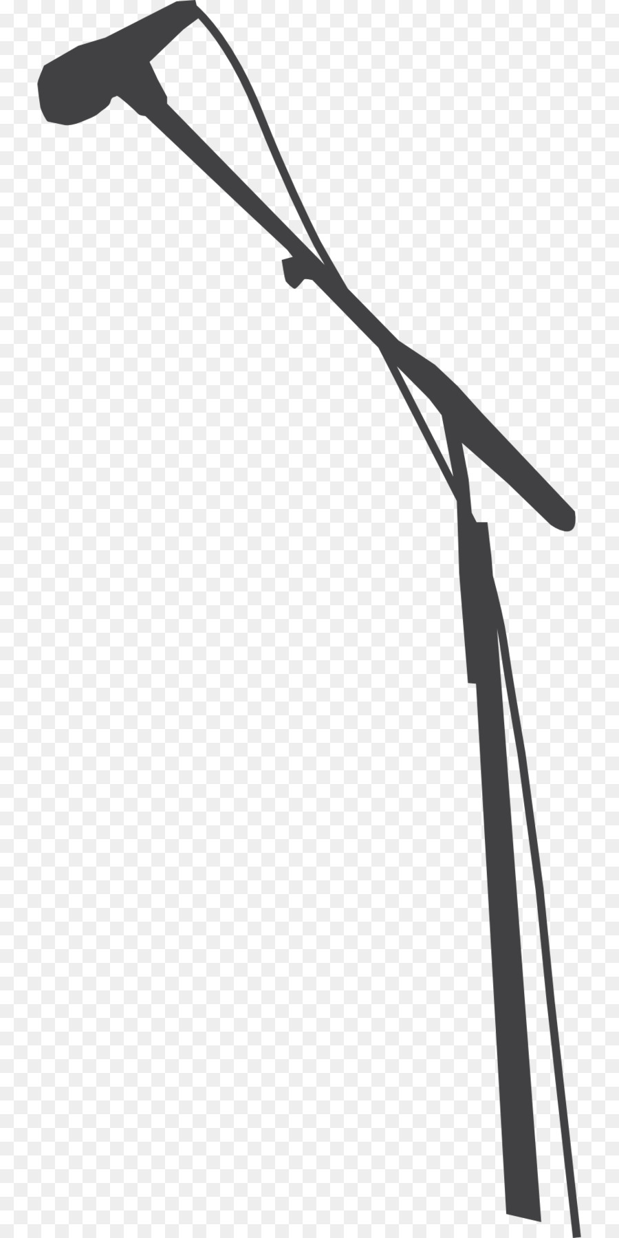 Microphone Stands Silhouette Drawing - Mike png download - 960*1920 - Free Transparent  png Download.