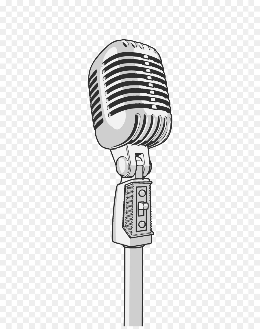 Microphone Wall decal Sticker - Cartoon microphone png download - 851*1131 - Free Transparent  png Download.