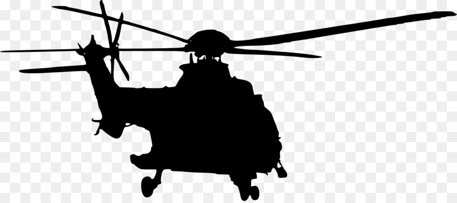 Military helicopter Silhouette Aircraft Clip art - helicopter png download - 2000*880 - Free Transparent Helicopter png Download.