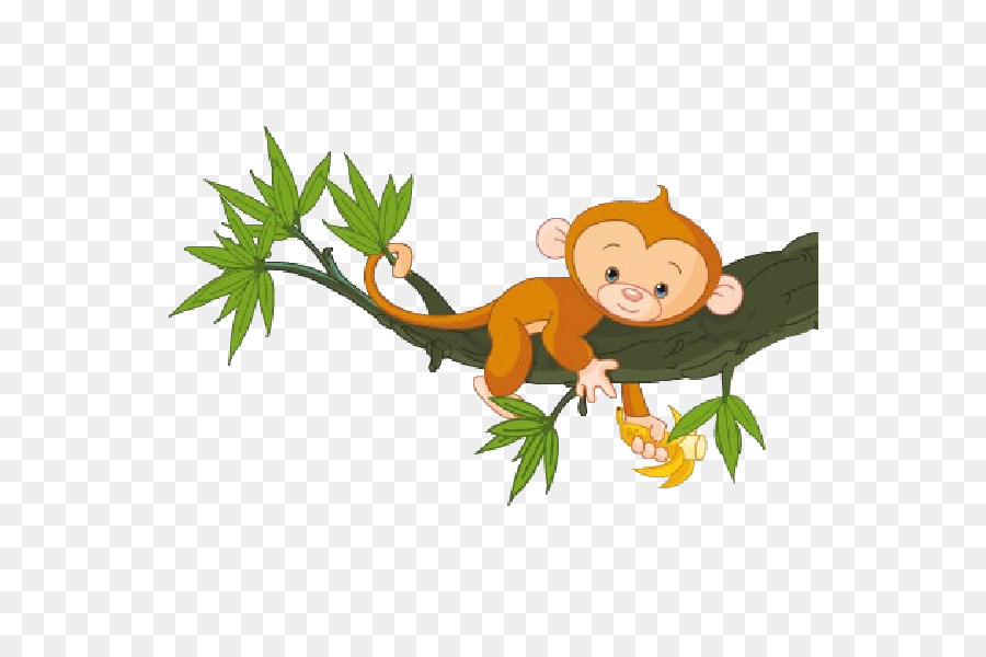 Monkey Tree Clip art - cute monkey png download - 600*600 - Free Transparent Monkey png Download.