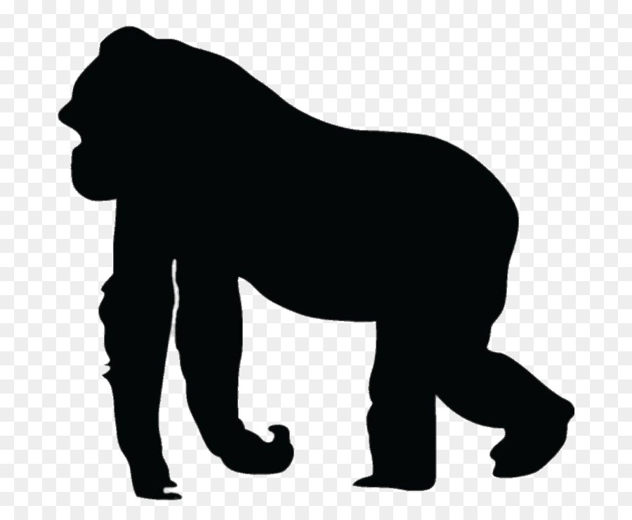 Primate Ape Silhouette Clip art - Silhouette png download - 1000*822 ...