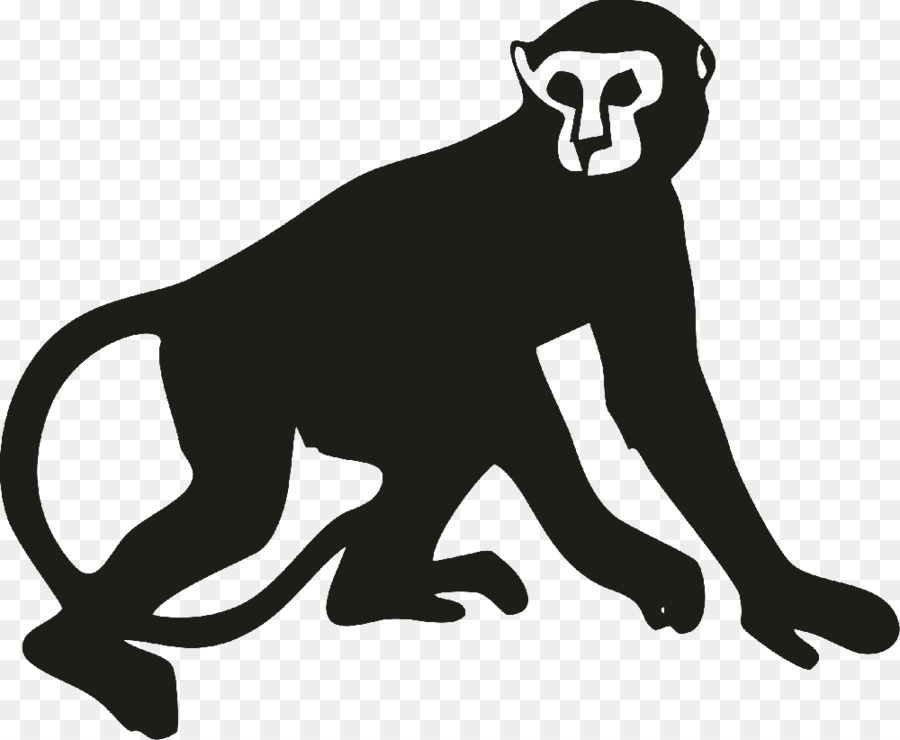 Primate Ape Silhouette Clip art - Silhouette png download - 1000*822 - Free Transparent Primate png Download.