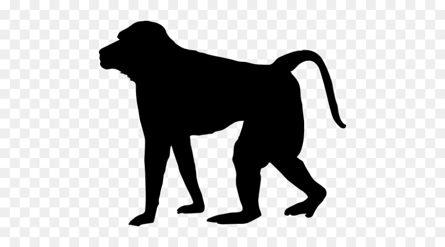 Baboons Mandrill Silhouette Clip art - Silhouette png download - 500*500 - Free Transparent Baboons png Download.